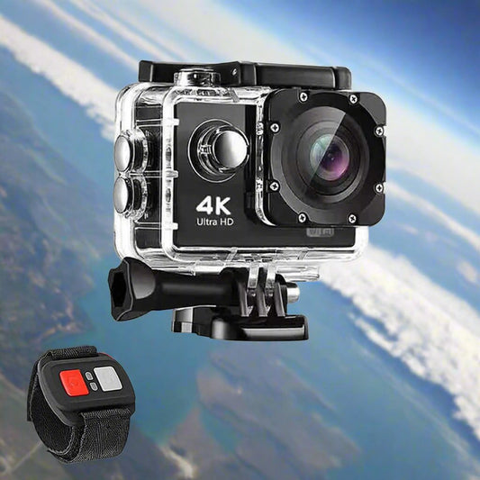 4K  Waterproof WiFi Camera + RF Remote And Accessories